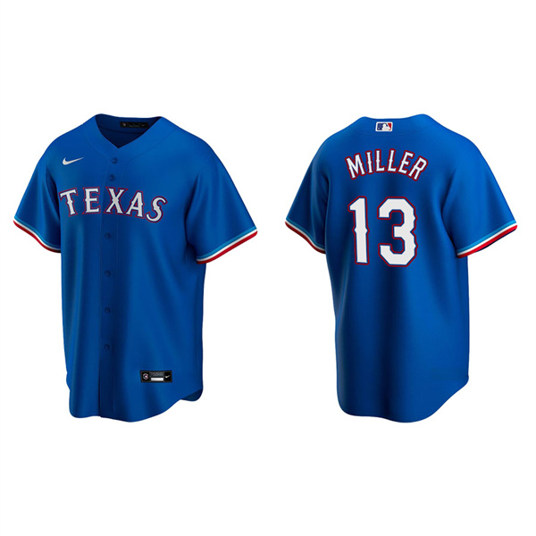 Men's Texas Rangers Brad Miller Royal Replica Alternate Jersey