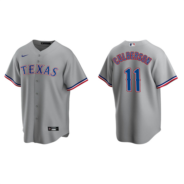 Men's Texas Rangers Charlie Culberson Gray Replica Road Jersey