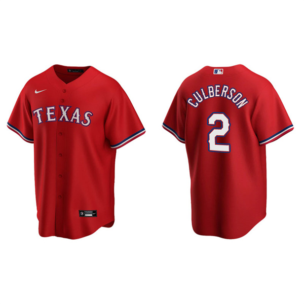 Men's Texas Rangers Charlie Culberson Red Replica Alternate Jersey