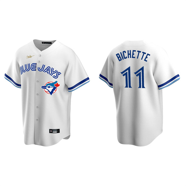 Men's Toronto Blue Jays Bo Bichette White Cooperstown Collection Home Jersey