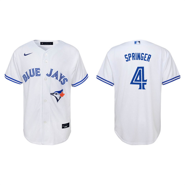 Youth Toronto Blue Jays George Springer White Replica Home Jersey