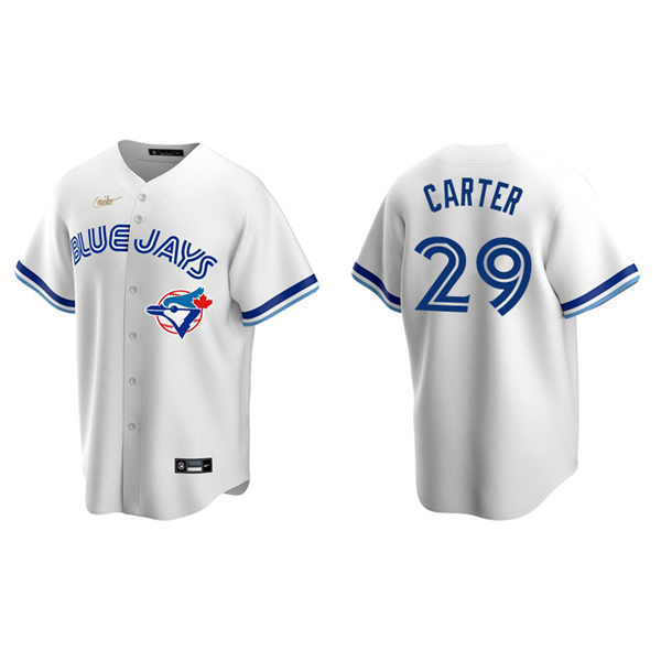 Men's Toronto Blue Jays Joe Carter White Cooperstown Collection Home Jersey