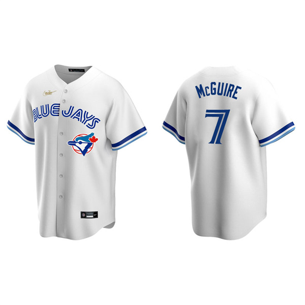 Men's Toronto Blue Jays Reese McGuire White Cooperstown Collection Home Jersey