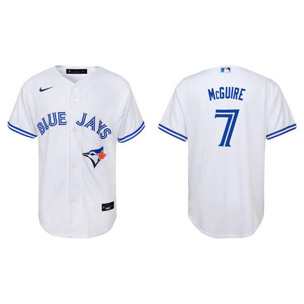 Youth Toronto Blue Jays Reese McGuire White Replica Home Jersey