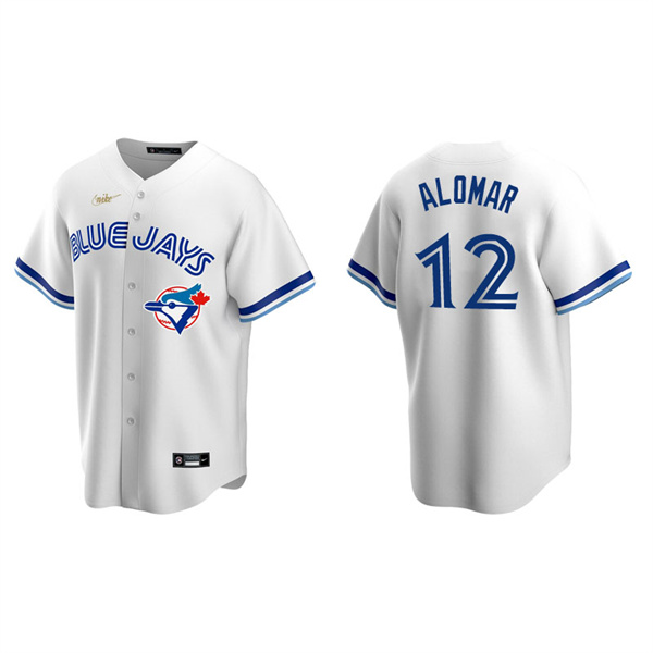 Men's Toronto Blue Jays Roberto Alomar White Cooperstown Collection Home Jersey