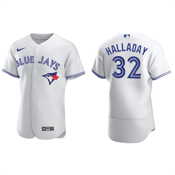 Men's Toronto Blue Jays Roy Halladay White Authentic Home Jersey