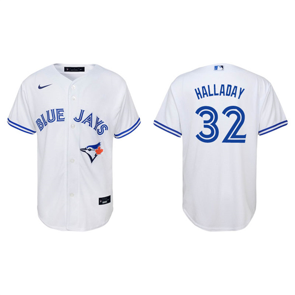 Youth Toronto Blue Jays Roy Halladay White Replica Home Jersey