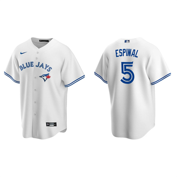 Men's Toronto Blue Jays Santiago Espinal White Replica Home Jersey