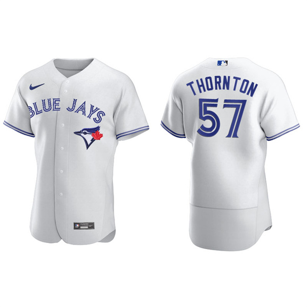 Men's Toronto Blue Jays Trent Thornton White Authentic Home Jersey