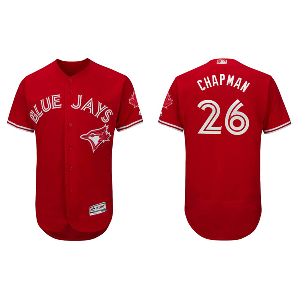 Men's Matt Chapman Toronto Blue Jays Scarlet Canada Day Authentic Flex Base Jersey
