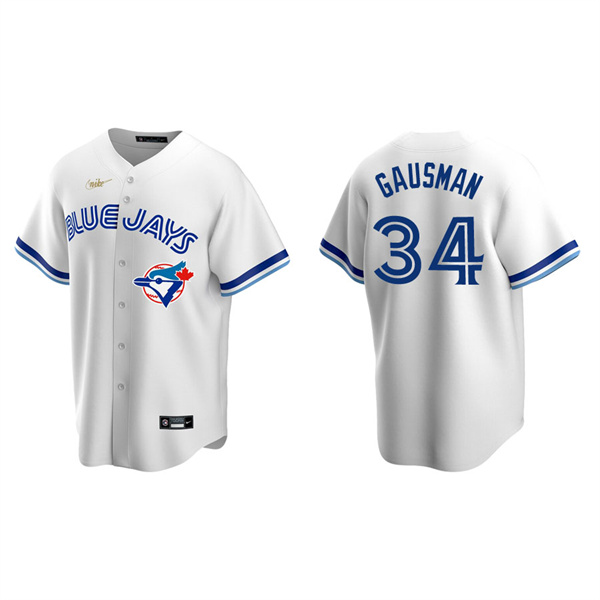 Men's Kevin Gausman Toronto Blue Jays White Cooperstown Collection Home Jersey