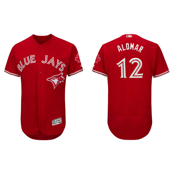Men's Roberto Alomar Toronto Blue Jays Scarlet Canada Day Authentic Flex Base Jersey