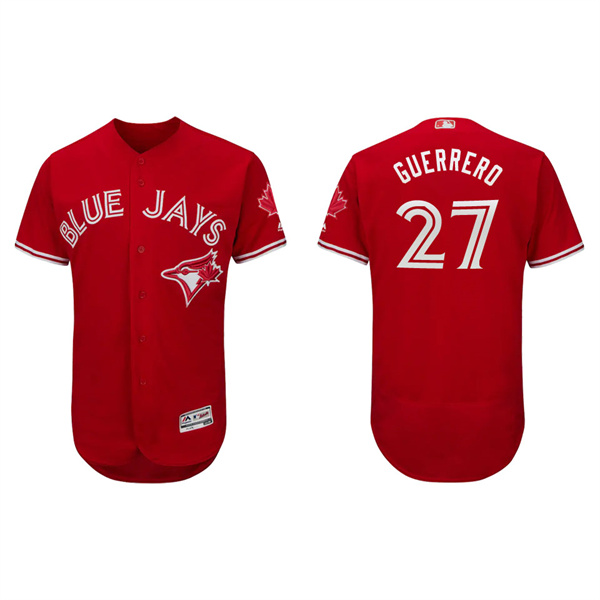 Men's Vladimir Guerrero Jr. Toronto Blue Jays Scarlet Canada Day Authentic Flex Base Jersey