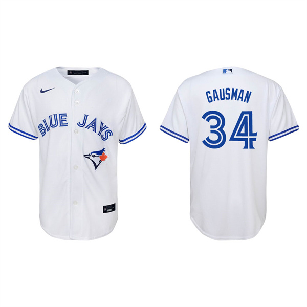 Youth Kevin Gausman Toronto Blue Jays White Replica Home Jersey