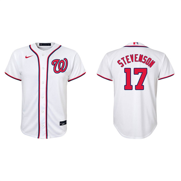 Youth Washington Nationals Andrew Stevenson White Replica Home Jersey