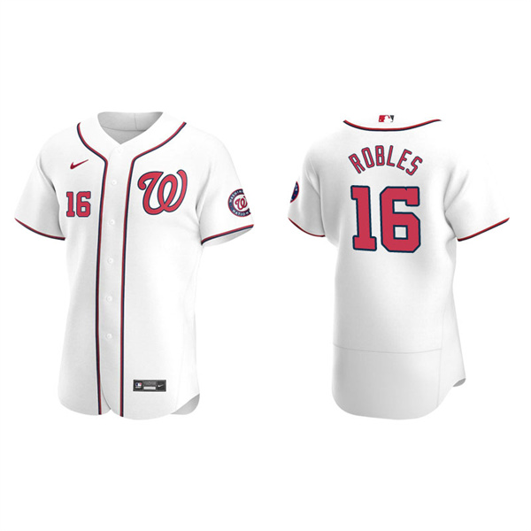 Men's Washington Nationals Victor Robles White Authentic Home Jersey