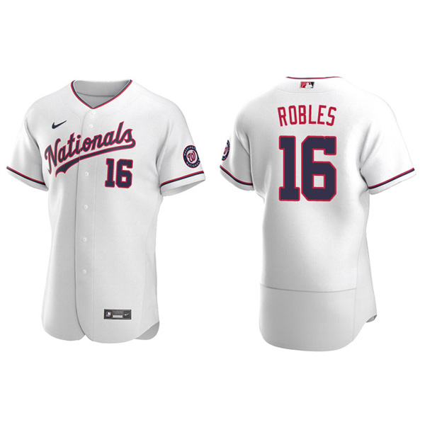 Men's Washington Nationals Victor Robles White Authentic Jersey