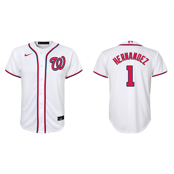 Youth Washington Nationals Cesar Hernandez White Replica Home Jersey