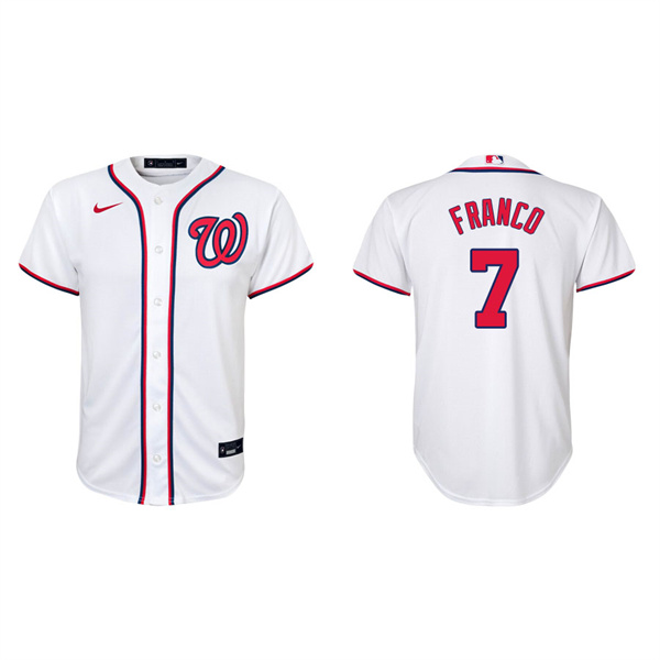 Youth Washington Nationals Maikel Franco White Replica Home Jersey