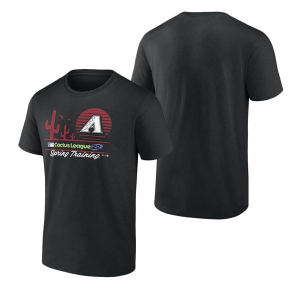 Men's Arizona Diamondbacks Fanatics Branded Black 2022 MLB Spring Training Cactus League Horizon Line T-Shirt