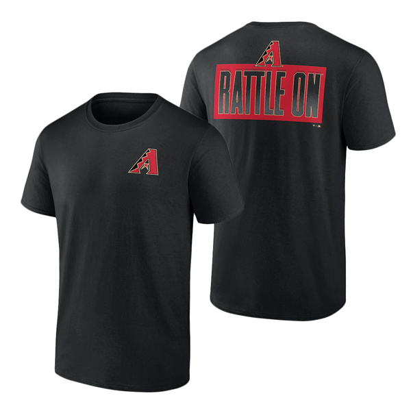 Men's Arizona Diamondbacks Fanatics Branded Black Hometown Collection Rattle On T-Shirt