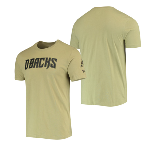 Men's Arizona Diamondbacks New Era Olive Brushed Armed Forces T-Shirt
