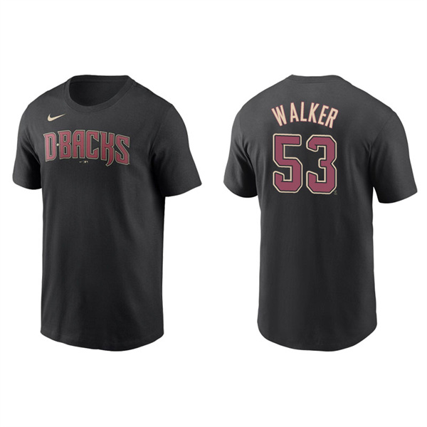Men's Arizona Diamondbacks Christian Walker Black Name & Number Nike T-Shirt