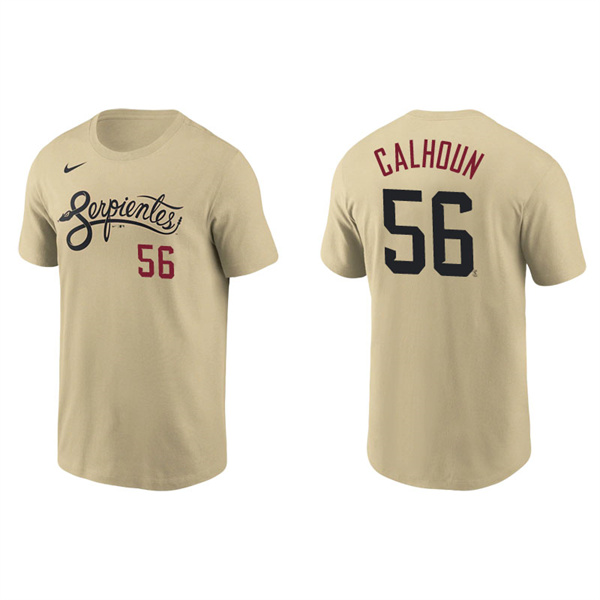 Men's Arizona Diamondbacks Kole Calhoun Gold 2021 City Connect T-Shirt