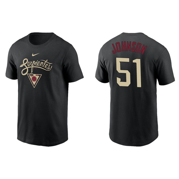 Men's Arizona Diamondbacks Randy Johnson Black 2021 City Connect Graphic T-Shirt