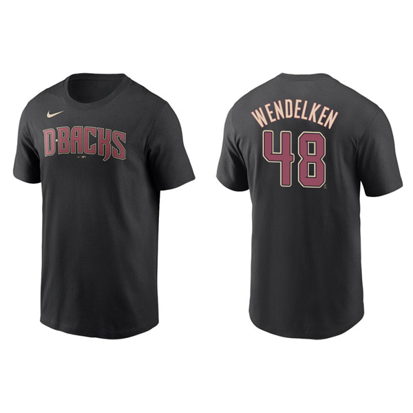 Men's J.B. Wendelken Arizona Diamondbacks Black Name & Number Nike T-Shirt