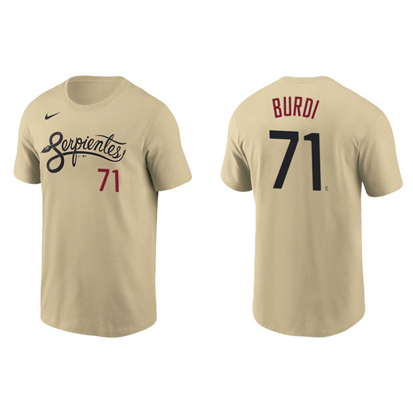 Men's Zack Burdi Arizona Diamondbacks Gold 2021 City Connect T-Shirt