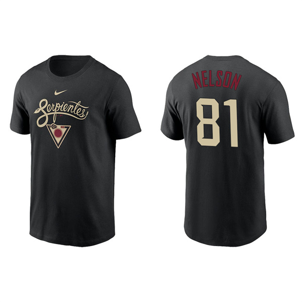 Men's Arizona Diamondbacks Kyle Nelson Black 2021 City Connect Graphic T-Shirt