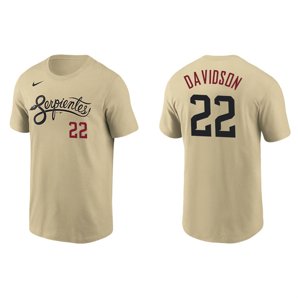 Men's Arizona Diamondbacks Matt Davidson Gold 2021 City Connect T-Shirt