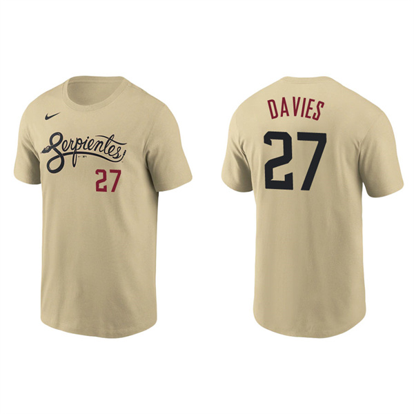 Men's Arizona Diamondbacks Zach Davies Gold 2021 City Connect T-Shirt
