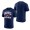 Atlanta Braves Heathered Navy Badge Of Honor Tri-Blend T-Shirt