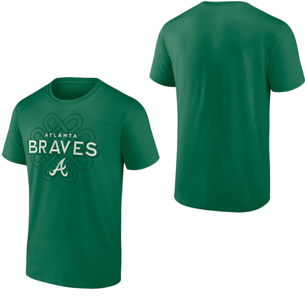Men's Atlanta Braves Fanatics Branded Kelly Green St. Patrick's Day Celtic Knot T-Shirt