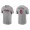 Men's Atlanta Braves Eddie Rosario Gray Name & Number Nike T-Shirt
