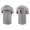 Men's Atlanta Braves Freddie Freeman Gray Name & Number Nike T-Shirt
