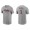 Men's Atlanta Braves Ozzie Albies Gray Name & Number Nike T-Shirt