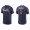 Men's Atlanta Braves Ozzie Albies Navy Name & Number Nike T-Shirt