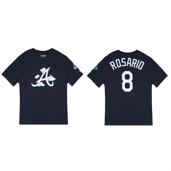 Eddie Rosario Atlanta Braves Navy Clouds T-Shirt