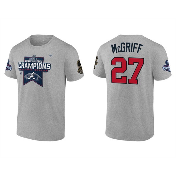 Fred McGriff Atlanta Braves Gray 2021 World Series Champions Locker Room T-Shirt