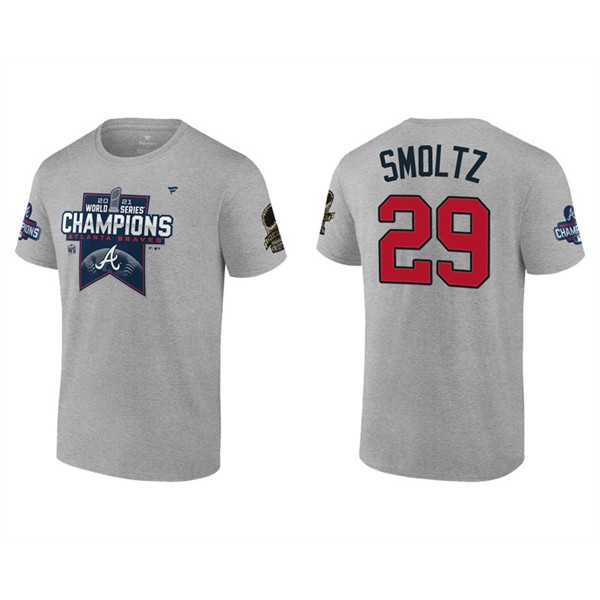 John Smoltz Atlanta Braves Gray 2021 World Series Champions Locker Room T-Shirt