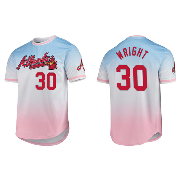 Kyle Wright Atlanta Braves Pro Standard Ombre T-Shirt Blue Pink