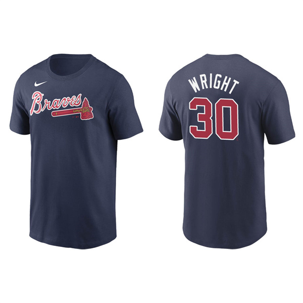 Kyle Wright Men's Atlanta Braves Ronald Acuna Jr. Nike Navy Name & Number T-Shirt