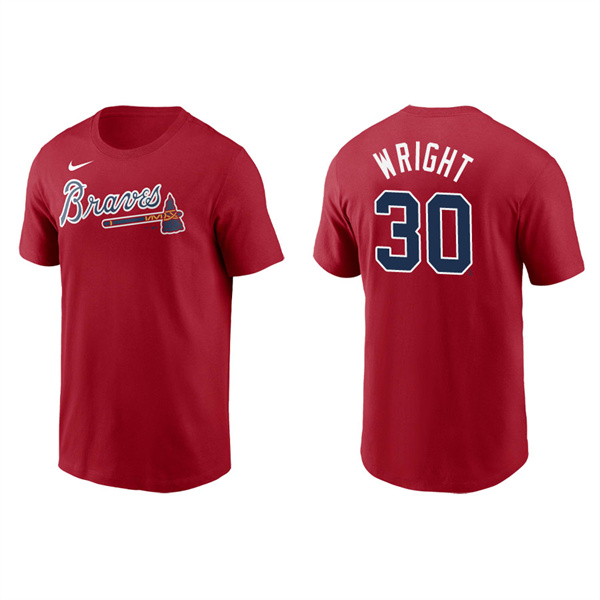 Kyle Wright Men's Atlanta Braves Ronald Acuna Jr. Nike Red Name & Number T-Shirt