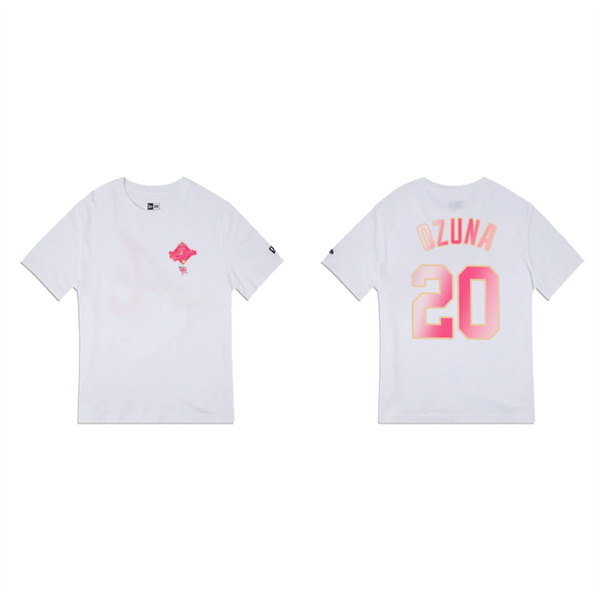 Marcell Ozuna Atlanta Braves White Blossoms T-Shirt