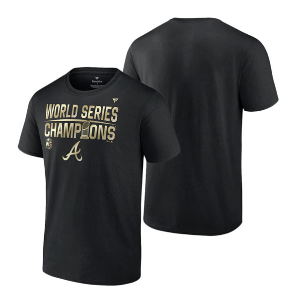 Men's Atlanta Braves Black 2021 World Series Champions Big & Tall Parade T-Shirt