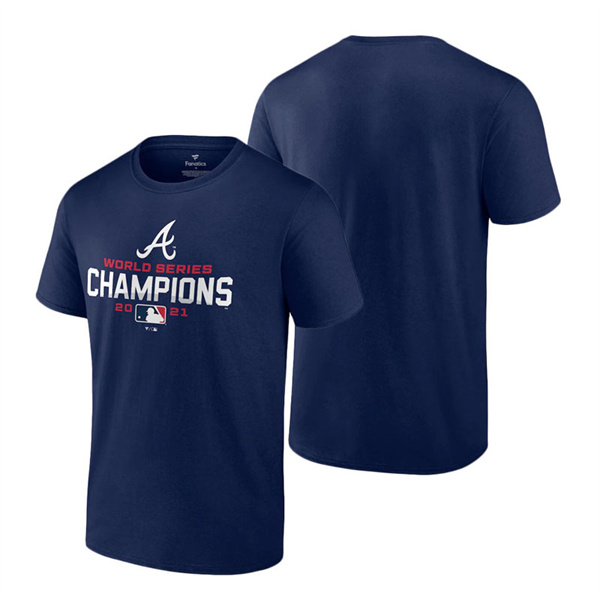 Men's Atlanta Braves Navy 2021 World Series Champions Big & Tall T-Shirt