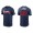 Men's Atlanta Braves Chipper Jones Navy 2022 Gold Program T-Shirt